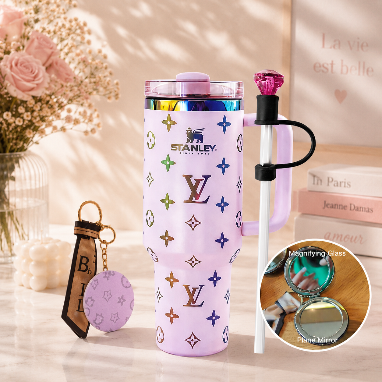 Pastel Luxe Charm Tumbler Gift Set