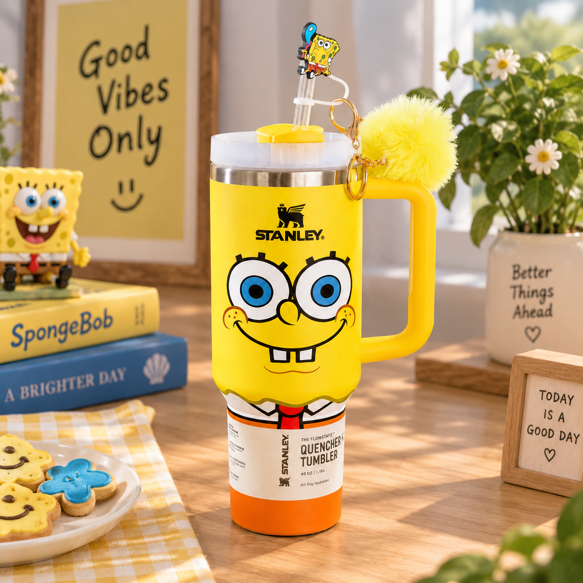 SpongeBob Happy Face 40oz Tumbler