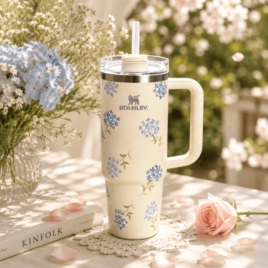 Blue Hydrangea Garden Tumbler