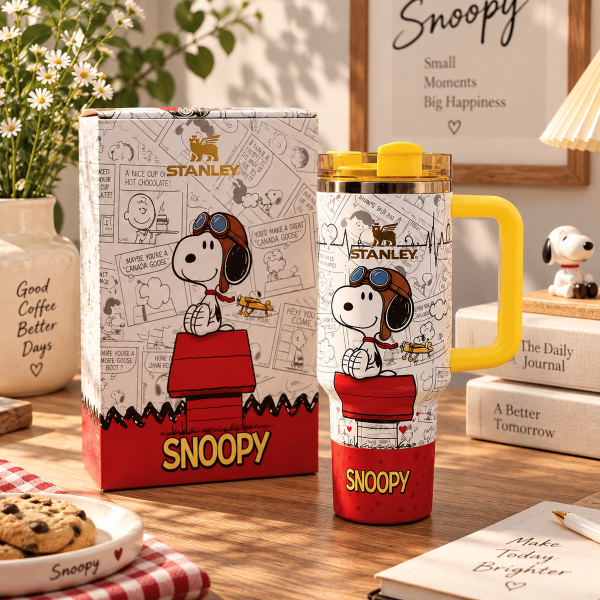 Snoopy Flying Ace Comic Tumbler Gift Set