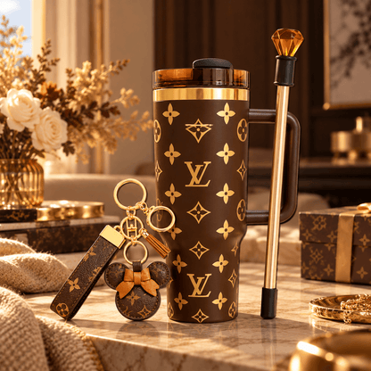 Chocolate Gold Luxury 40oz Tumbler