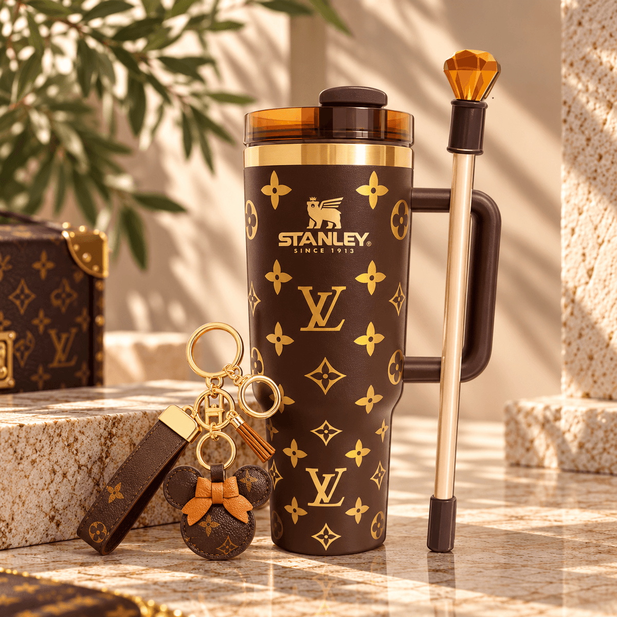 Chocolate Gold Luxury 40oz Tumbler