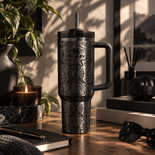 Midnight Mystic Skull Tumbler