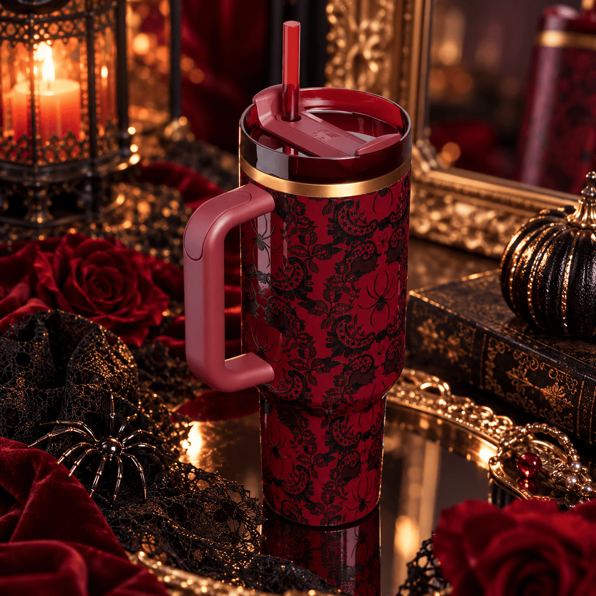 Crimson Web Gothic Tumbler