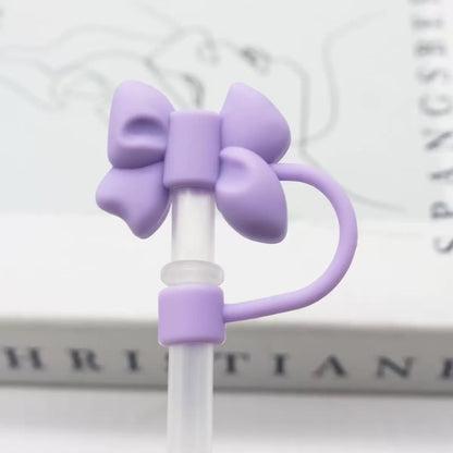 Purple bow-shaped phone case on a white background