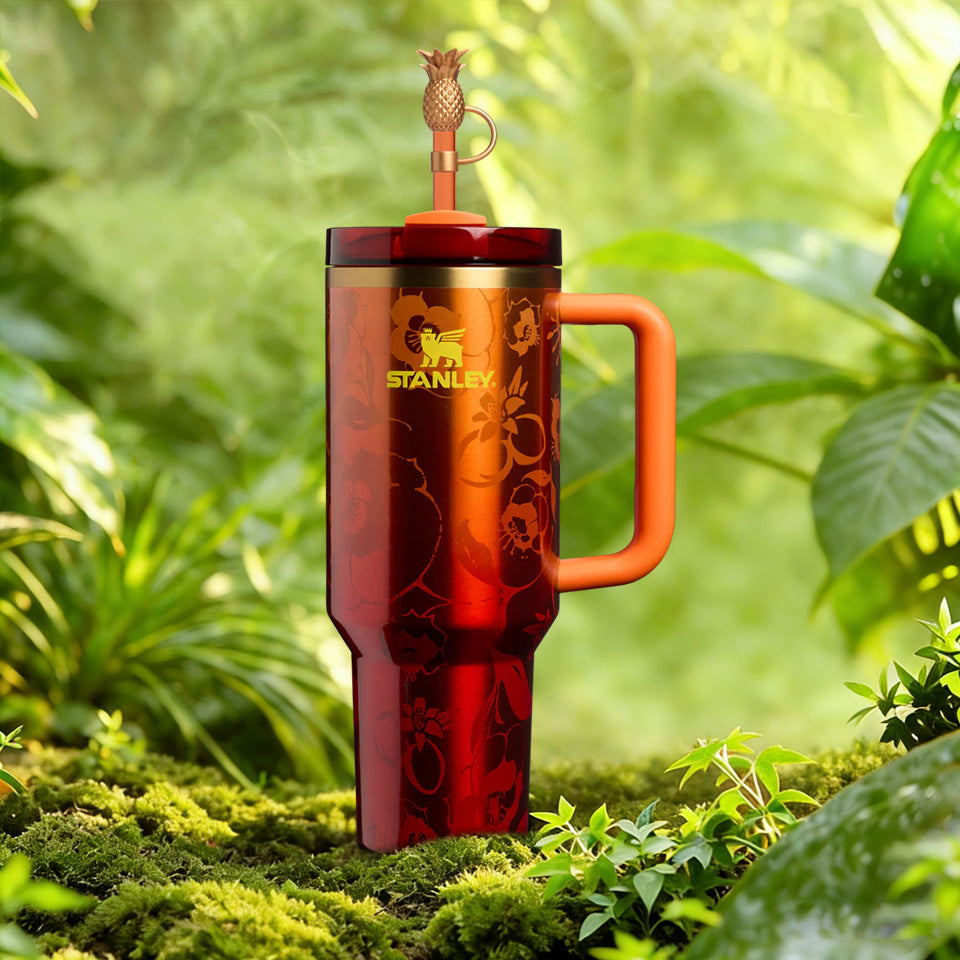 Stanley Tropical Floral 40oz Insulated Tumbler – Island-Inspired