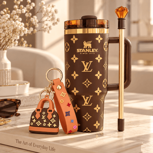 Golden Mocha Tumbler & Charm Set