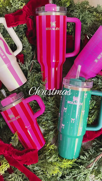 Pink Stripe Tumbler